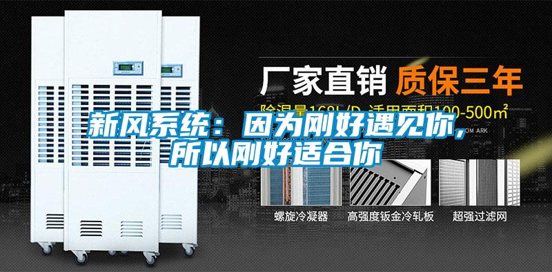 新風系統:因為剛好遇見你,所以剛好適合你
