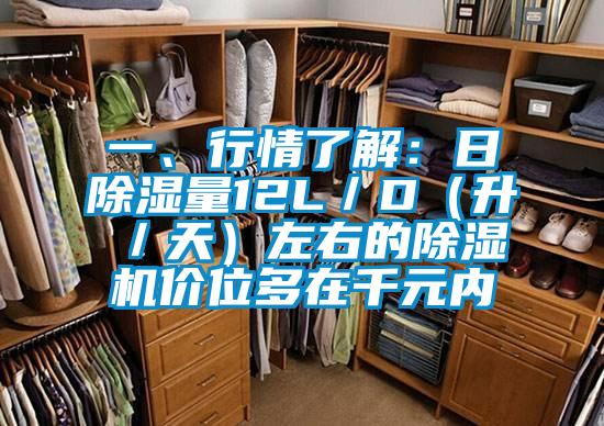 一、行情了解：日除濕量12L／D（升／天）左右的除濕機價位多在千元內