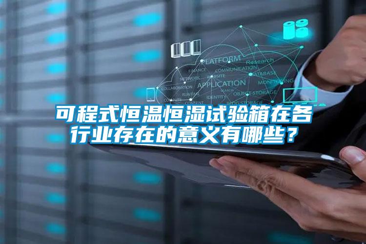 可程式恒溫恒濕試驗箱在各行業(yè)存在的意義有哪些?