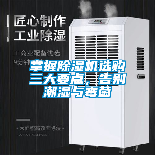 掌握除濕機選購三大要點，告別潮濕與霉菌