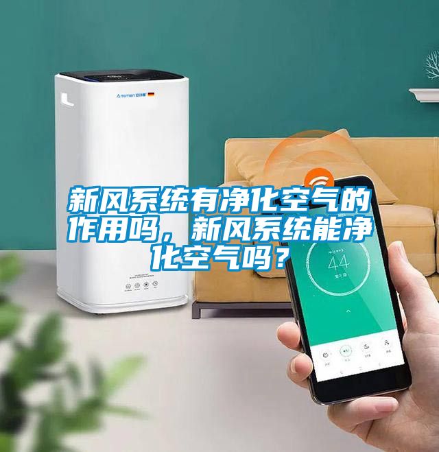 新風系統有凈化空氣的作用嗎,新風系統能凈化空氣嗎?