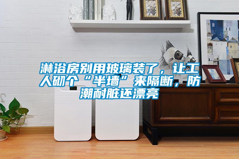 淋浴房別用玻璃裝了，讓工人砌個“半墻”來隔斷，防潮耐臟還漂亮