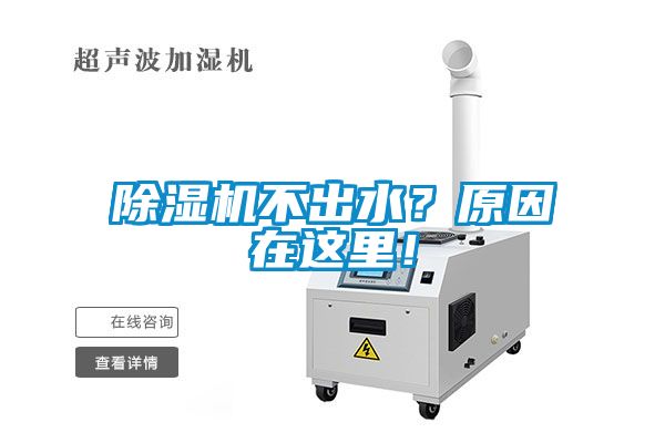 除濕機不出水?原因在這里!